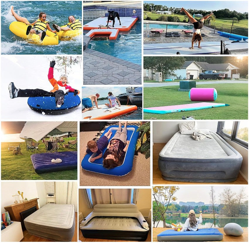 1200 Watt Fast Electric Air Pump, Various Nozzles for Inflatable Docks, Air Mattress, Pool Floats, Rafts, Quick Inflation & Deflation