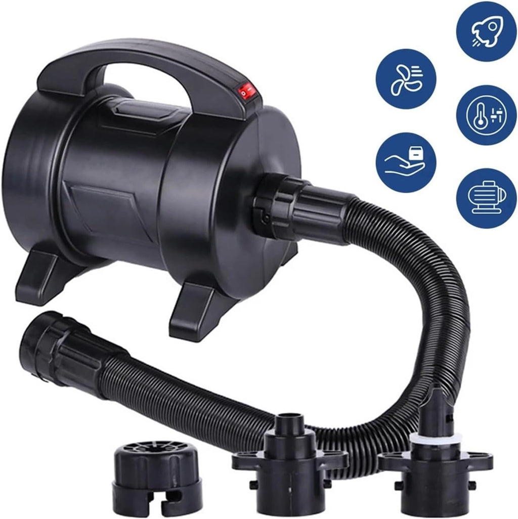 1600W Electric Air Pump - Quick Inflation & Deflation With 2 Nozzles For Inflatable Docks, Tubes, Rafts Air Beds - High Performance