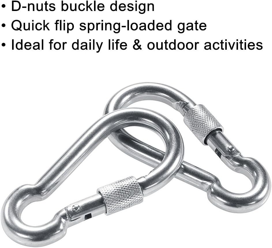 Dock Holiday (3.54" x 1.770") M9 Stainless Steel Locking Carabiners - 316 Marine Grade