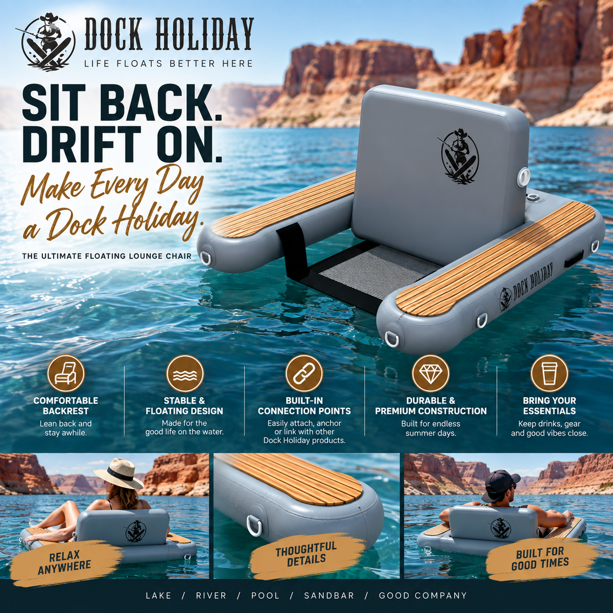 Dock Holiday Inflatable Chair - Comfort on the Water